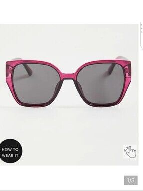 🆕🕶️PINK/PLUM ROUND CAT EYE SUNGLASSES  - OVERSIZE🕶️